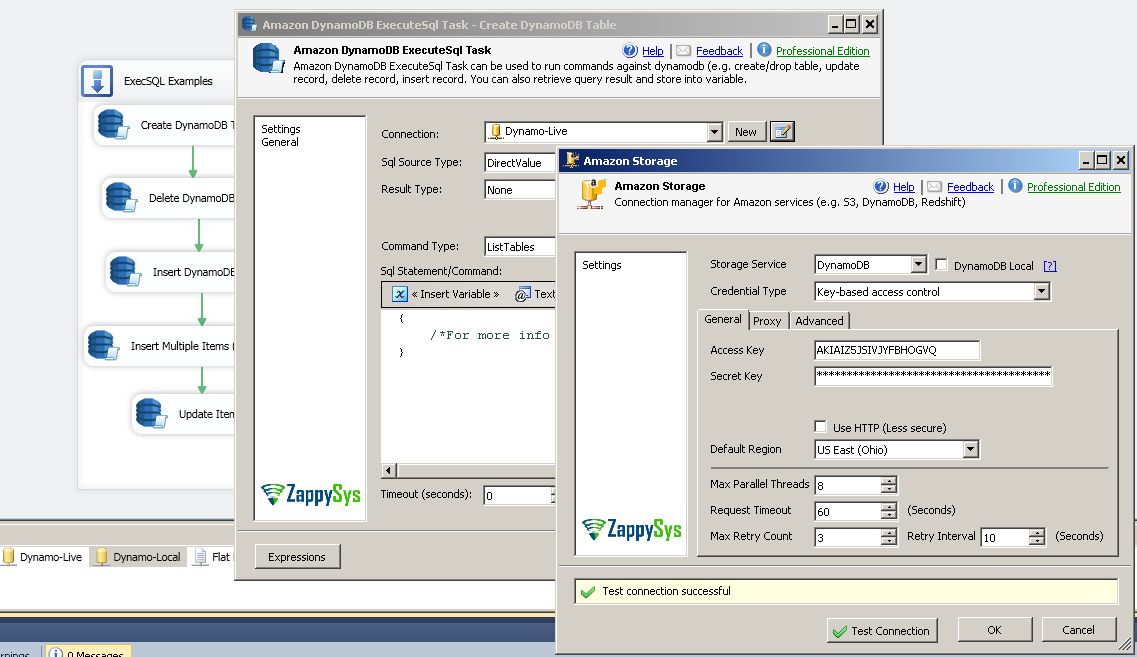 How to Read / Write Amazon DynamoDB in SSIS