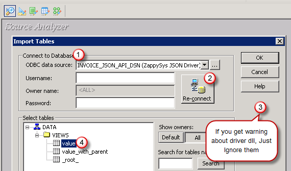Select JSON Source Table in Informatica Mapping Designer (JSON file or REST API)