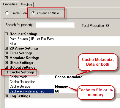 Enable Caching Options for Metadata / Data for ZappySys ODBC Drivers zappysys-odbc-caching-options