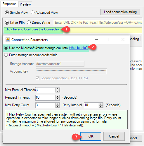 Create Azure Blob Storage Connection