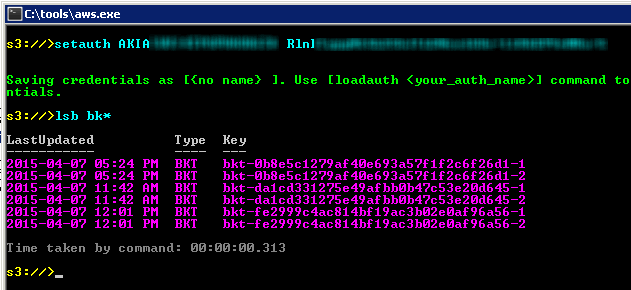 List S3 buckets using command line